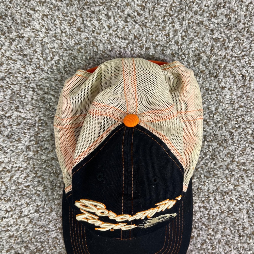 Harley-Davidson Screamin Eagle Trucker Hat Black Mesh Snapback Cap Mens - Picture 2 of 4